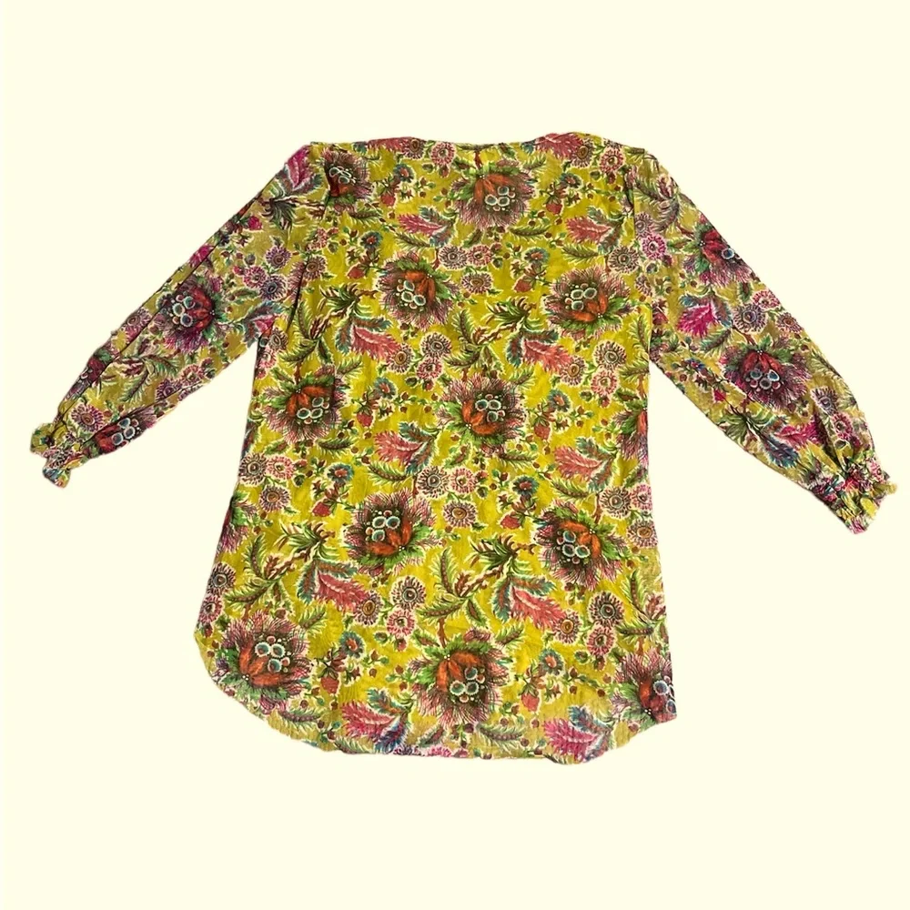 Anthropologie's Gretchen Smocked Tunic Sz Small - Picture 2 of 6